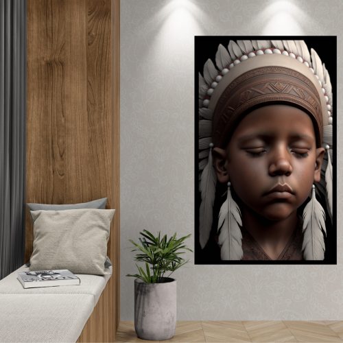 Quadro Decorativo Menino Índio