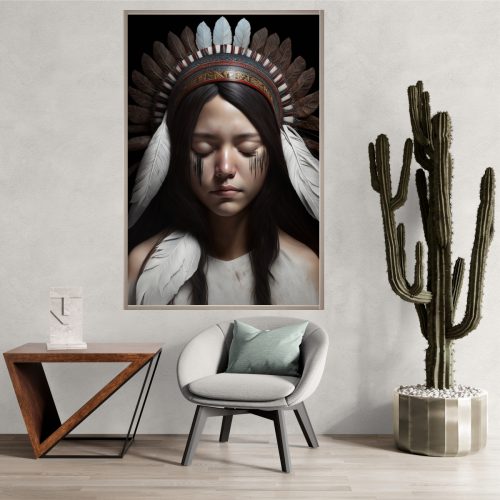 Quadro Decorativo Menina Índia