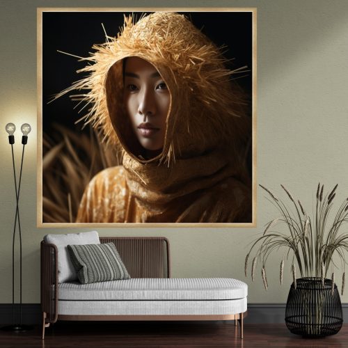 Quadro Decorativo Figurativo Mulher Asiática