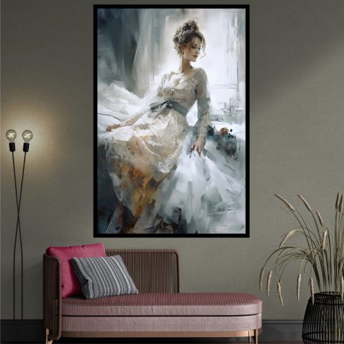 Quadro Decorativo Mulher em Pinceladas