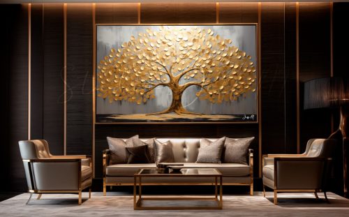 Quadro Decorativo Árvore da Vida Gold