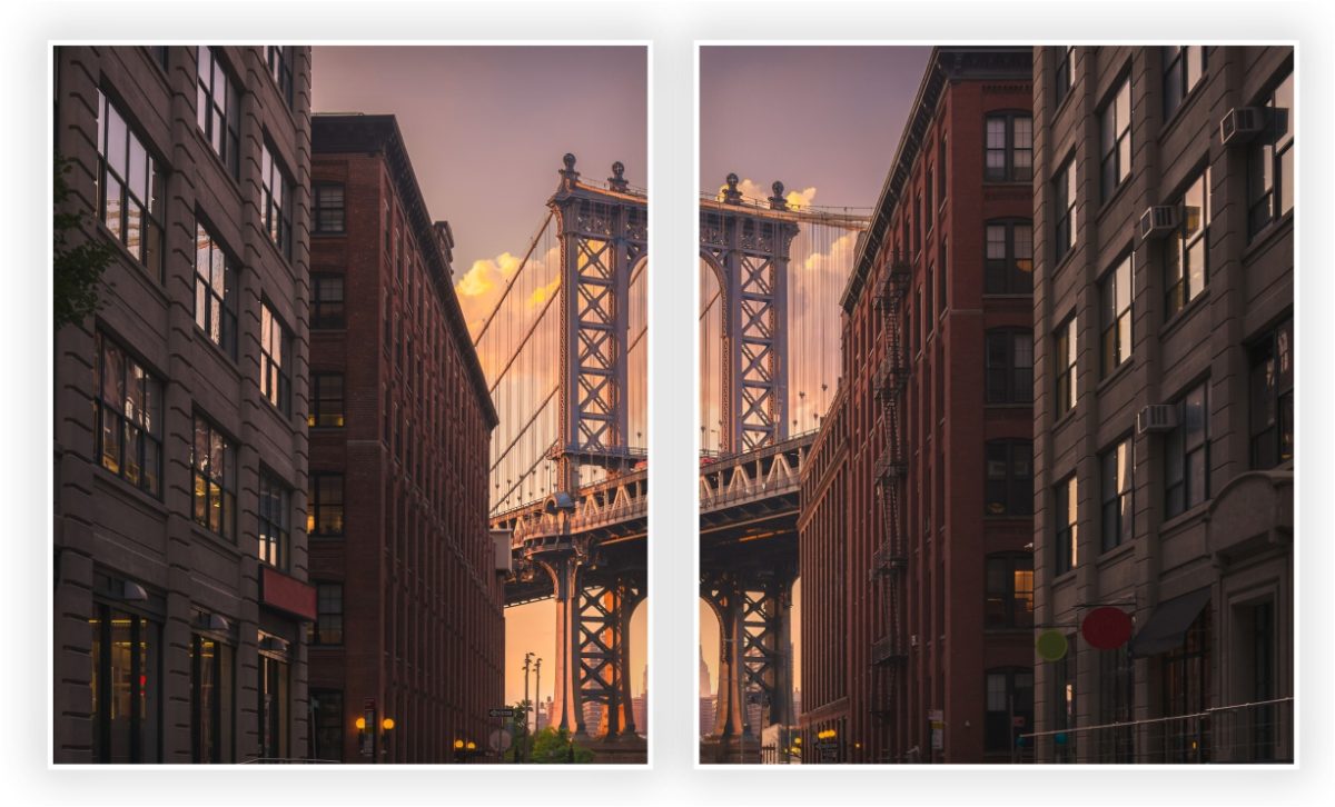 Jogo com 2 Quadros Decorativos Prédios e Ponte - Imagem 8