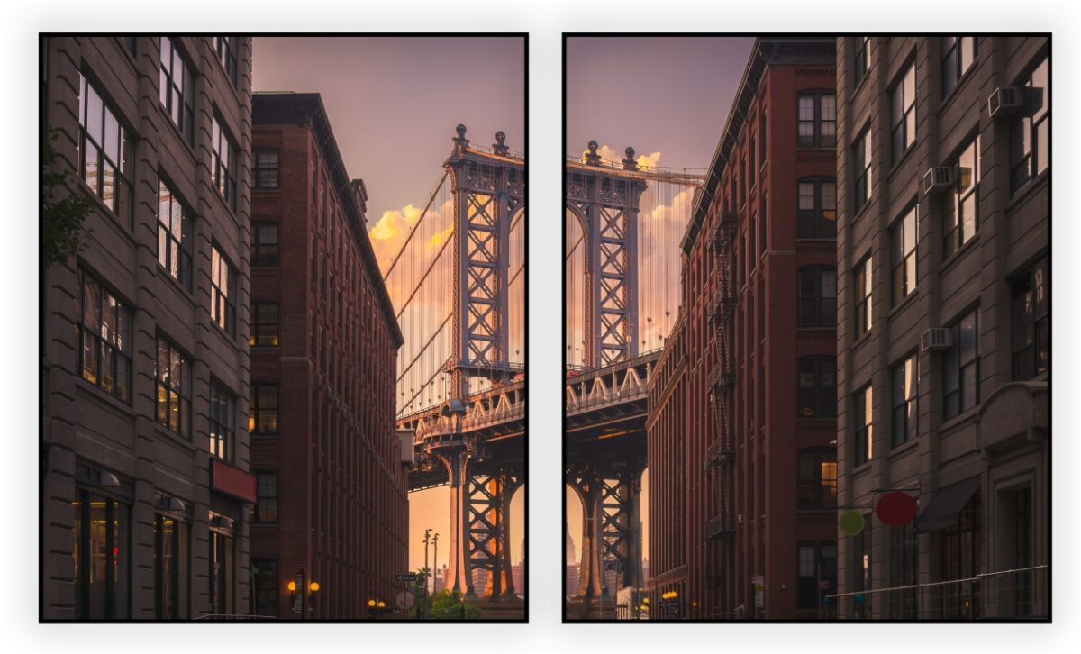 Jogo com 2 Quadros Decorativos Prédios e Ponte - Imagem 12
