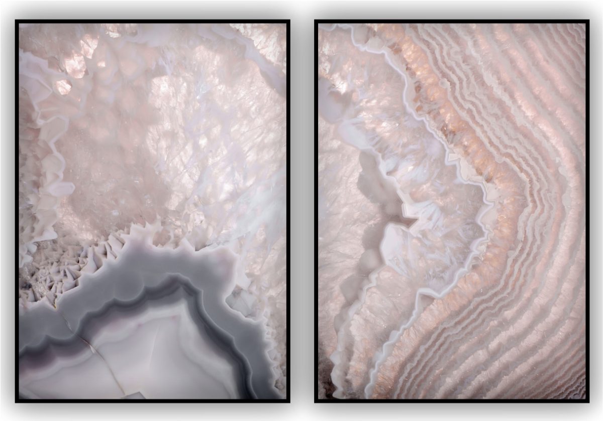Jogo com 2 Quadros Decorativos Abstrato Marmorizado Rosa - Imagem 11