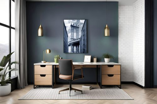 Quadro Decorativo Ponte na Cidade