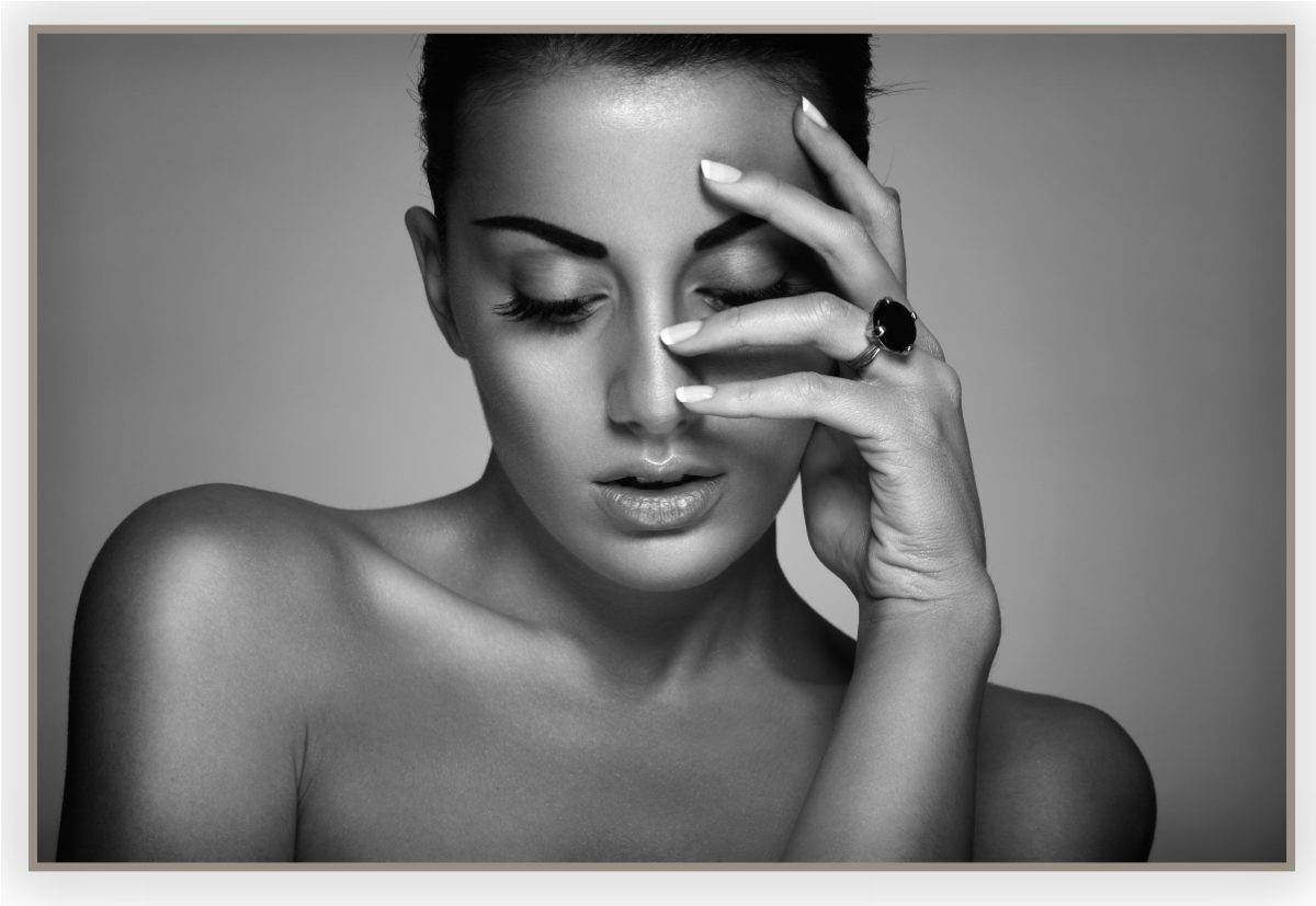 Quadro Decorativo Mulher em Preto e Branco - Imagem 11