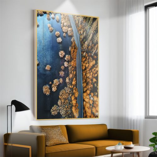 Quadro Decorativo Árvores ao Redor da Rodovia