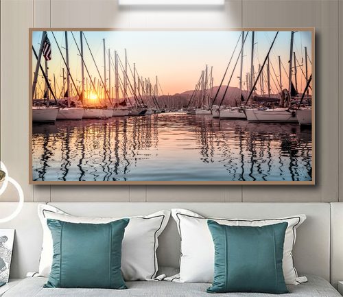 Quadro Decorativo Barcos e o Mar