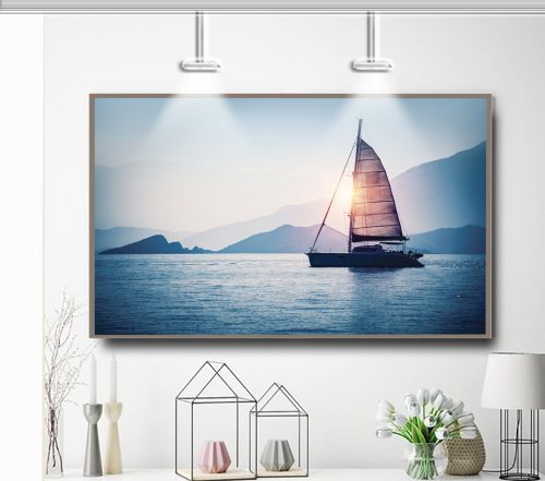 Quadro Decorativo Paisagem Barco a vela no Mar