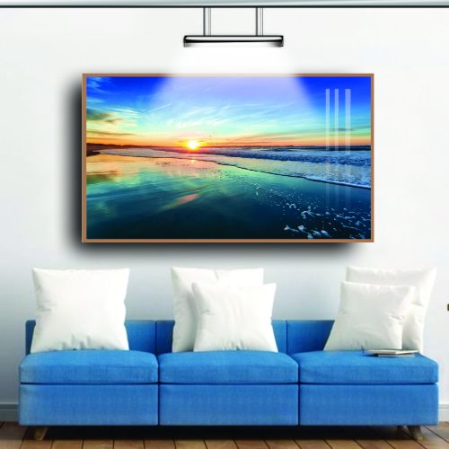 Quadro Decorativo Paisagem Por do sol no Mar
