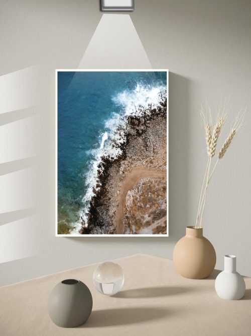 Quadro Decorativo Fotografia Praia Mar e Areia