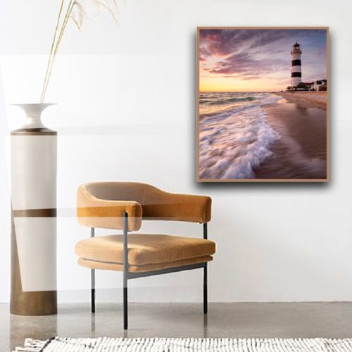 Quadro Decorativo Fotografia Entardecer na Praia