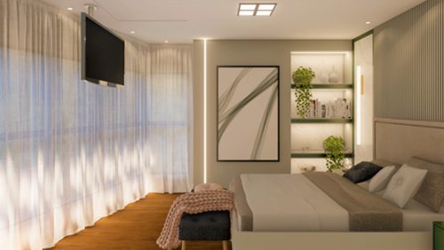 Quadro Decorativo Abstrato Branco com Cinza