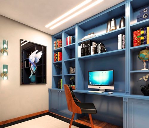 Quadro Decorativo Pássaro Azul