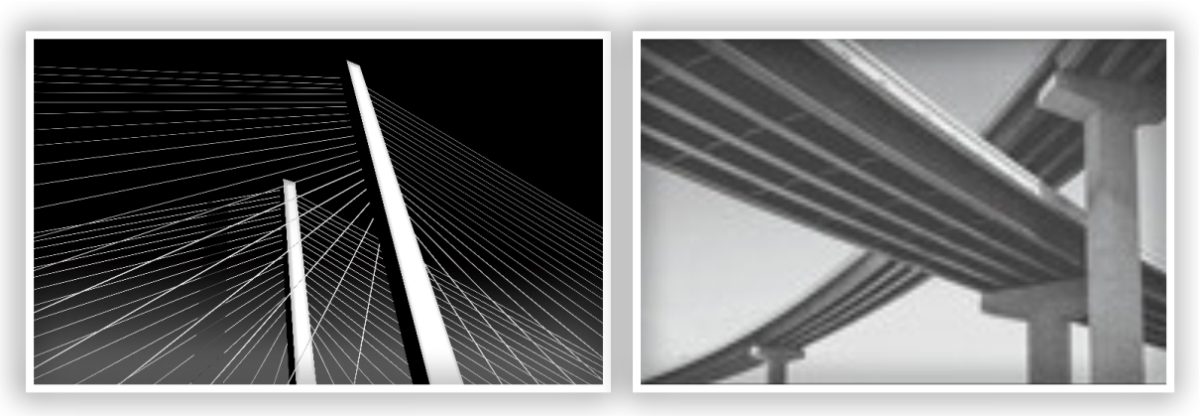 Jogo com 2 Quadros Decorativos Ponte em Preto e Branco - Imagem 7