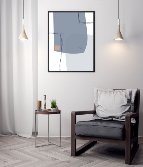 Quadro Decorativo Abstrato Sky Wave