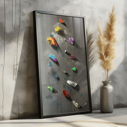 Quadro Decorativo Pedras Coloridas