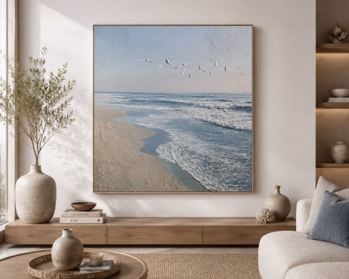 Quadro De Luxo Horizonte Azul | Serenidade do Oceano